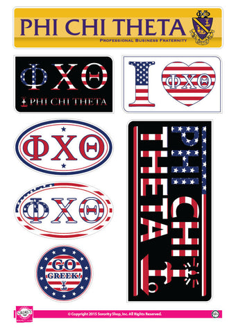 Phi Chi Theta  <br> American Stickers