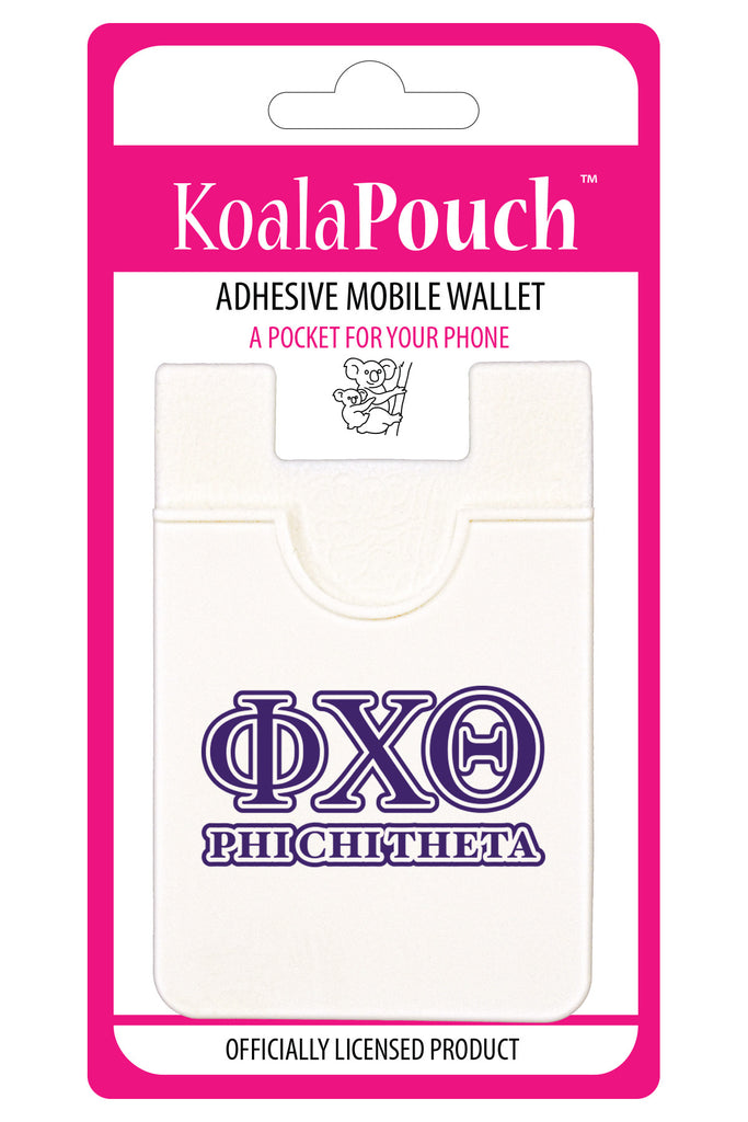 Phi Chi Theta Koala Pouch - Greek Letters Design - Phone Wallet