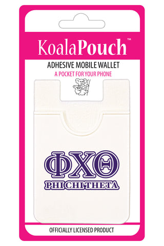 Phi Chi Theta Koala Pouch - Greek Letters Design - Phone Wallet
