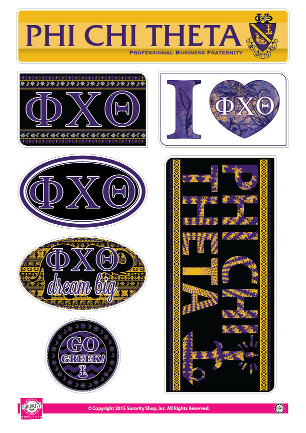 Phi Chi Theta  <br> Bohemian Stickers