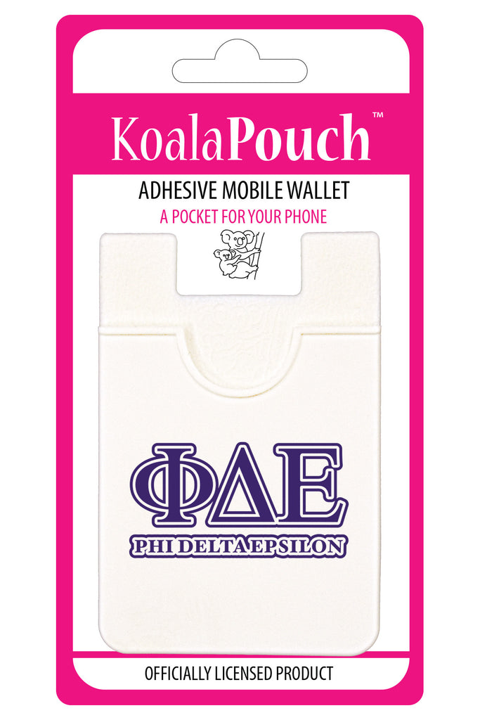 Phi Delta Epsilon Koala Pouch - Greek Letters Design - Phone Wallet