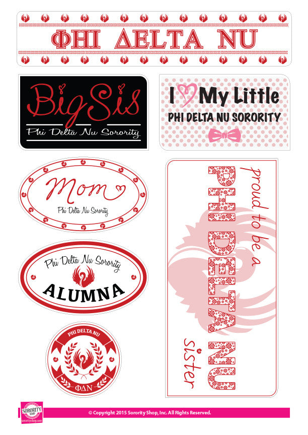 Phi Delta Nu <br> Family Stickers