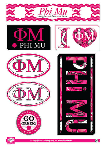 Phi Mu <br> Lifestyle Stickers