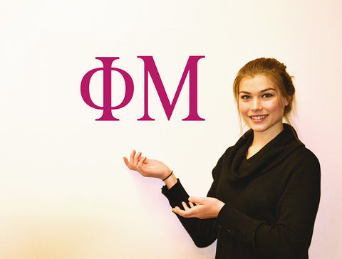 Phi Mu <br> Jumbo Letter Decals