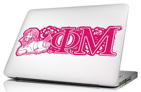 Phi Mu <br>11.75 x 4.5 Laptop Skin/Wall Decal