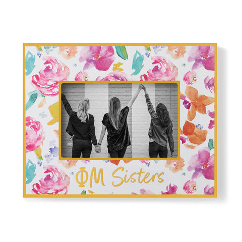 Phi MU Picture Frame – Wooden Picture Frame for 4" X 6" Pictures