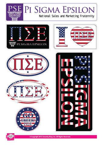 Pi Sigma Epsilon<br> American Stickers