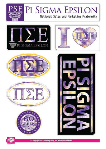 Pi Sigma Epsilon<br> Tie Dye Stickers
