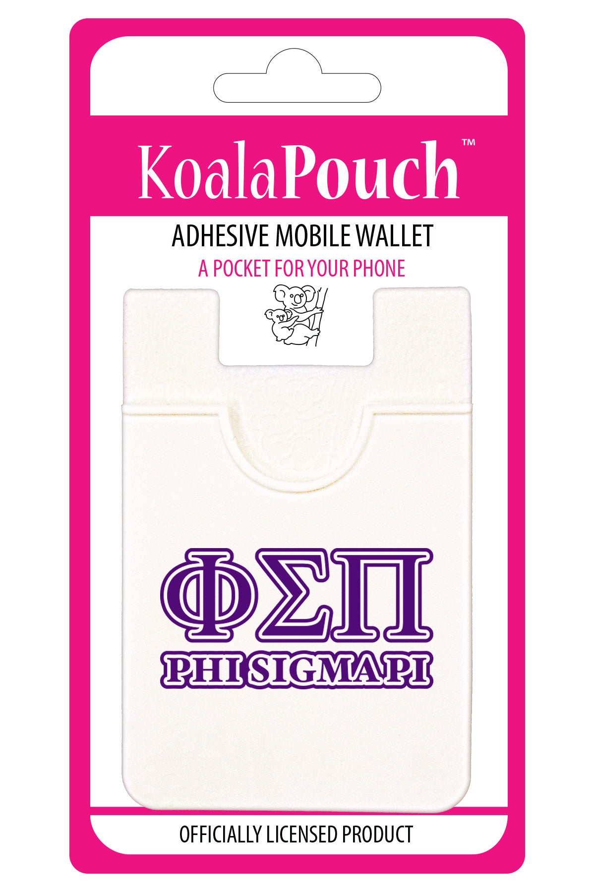 Phi Sigma Pi Koala Pouch - Greek Letters Design - Phone Wallet