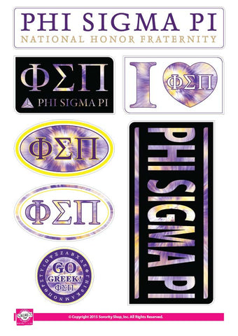 Phi Sigma Pi <br> Tie Dye Stickers