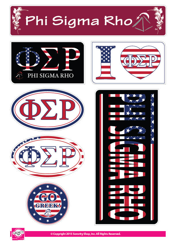 Phi Sigma Rho <br> American Stickers