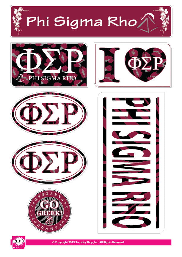 Phi Sigma Rho <br> Animal Print Stickers