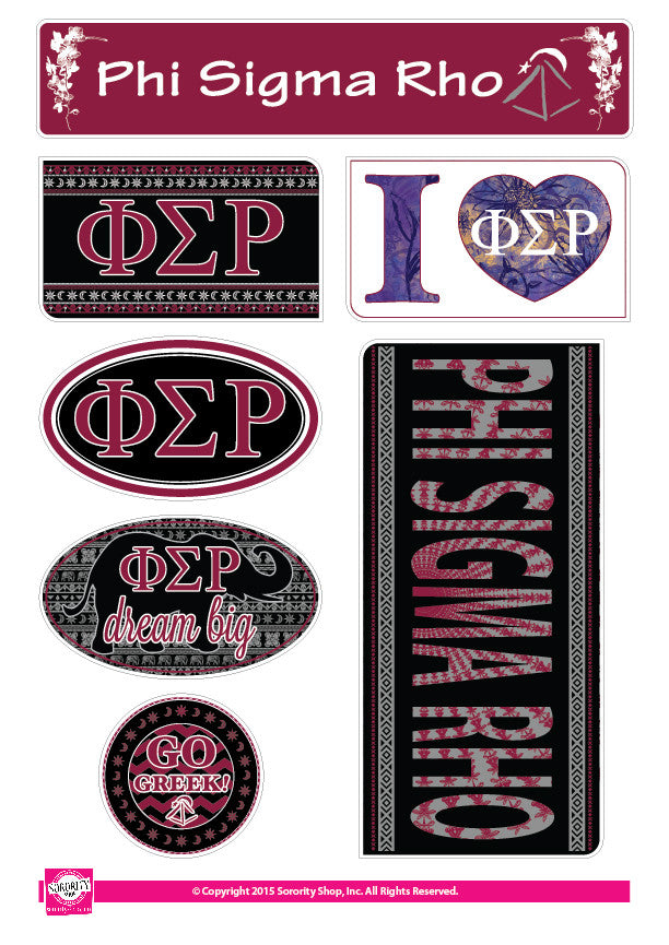 Phi Sigma Rho Jumbo Letter Decals – SororityShop