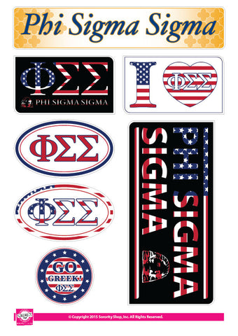 Phi Sigma Sigma <br> American Stickers