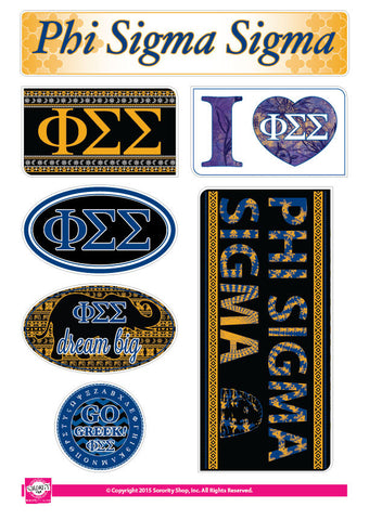 Phi Sigma Sigma <br> Bohemian Stickers
