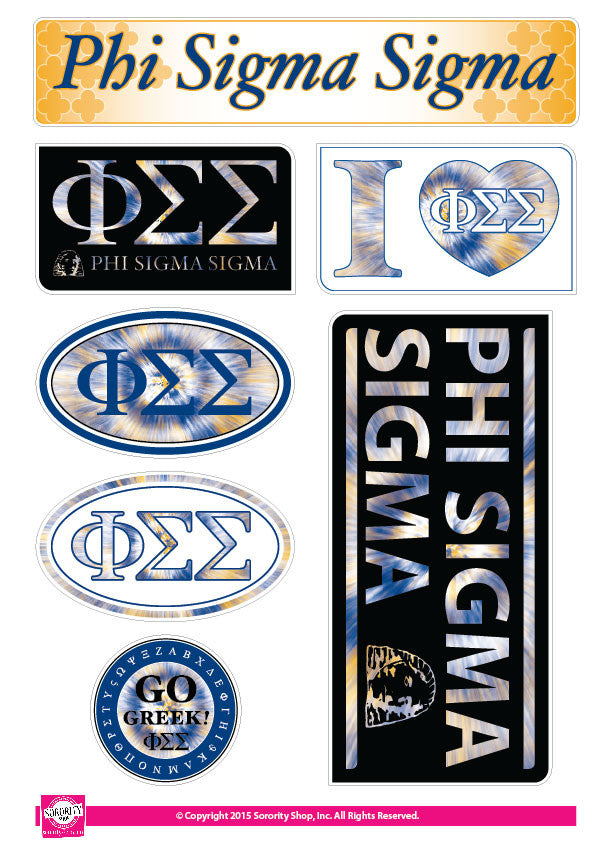 Phi Sigma Sigma <br> Tie Dye Stickers