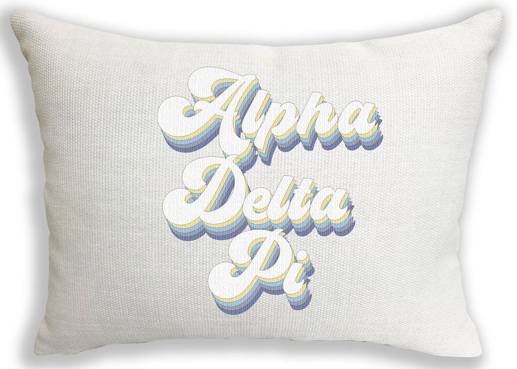 Alpha Delta Pi Retro Throw Pillow