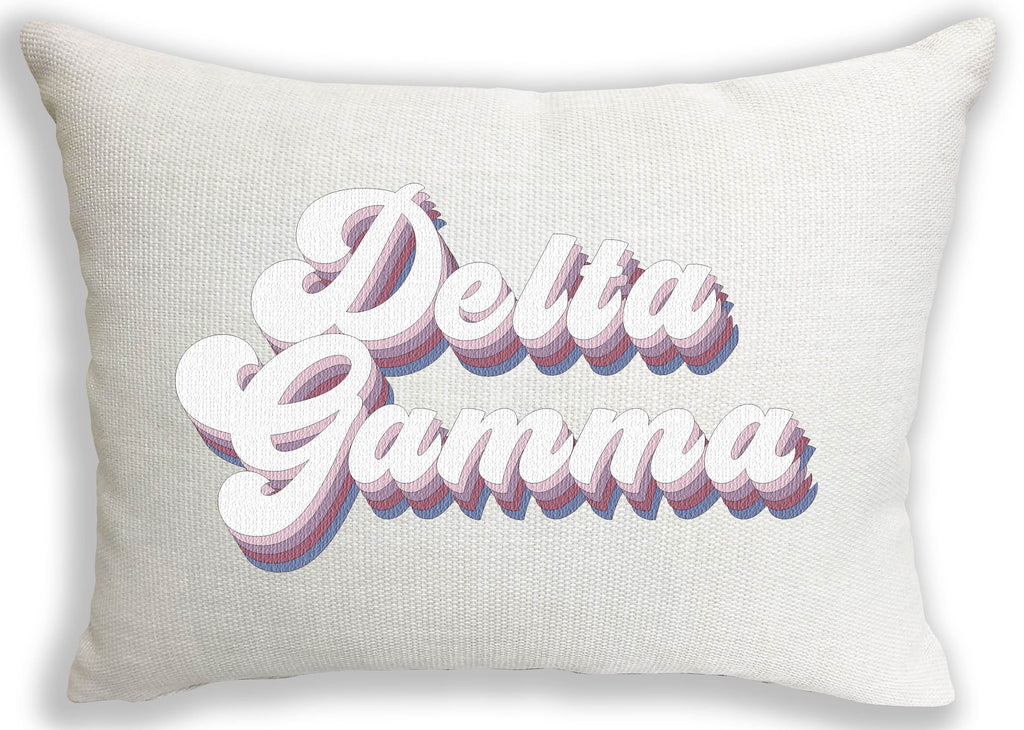 Delta Gamma Retro Throw Pillow