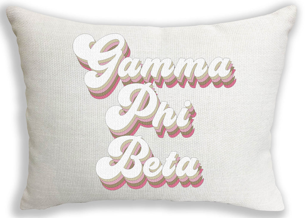 Gamma Phi Beta Retro Throw Pillow