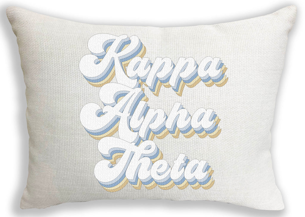 Kappa Alpha Theta Retro Throw Pillow
