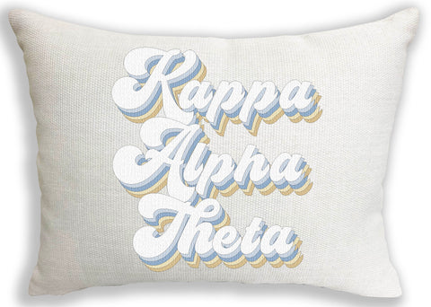 Kappa Alpha Theta Retro Throw Pillow