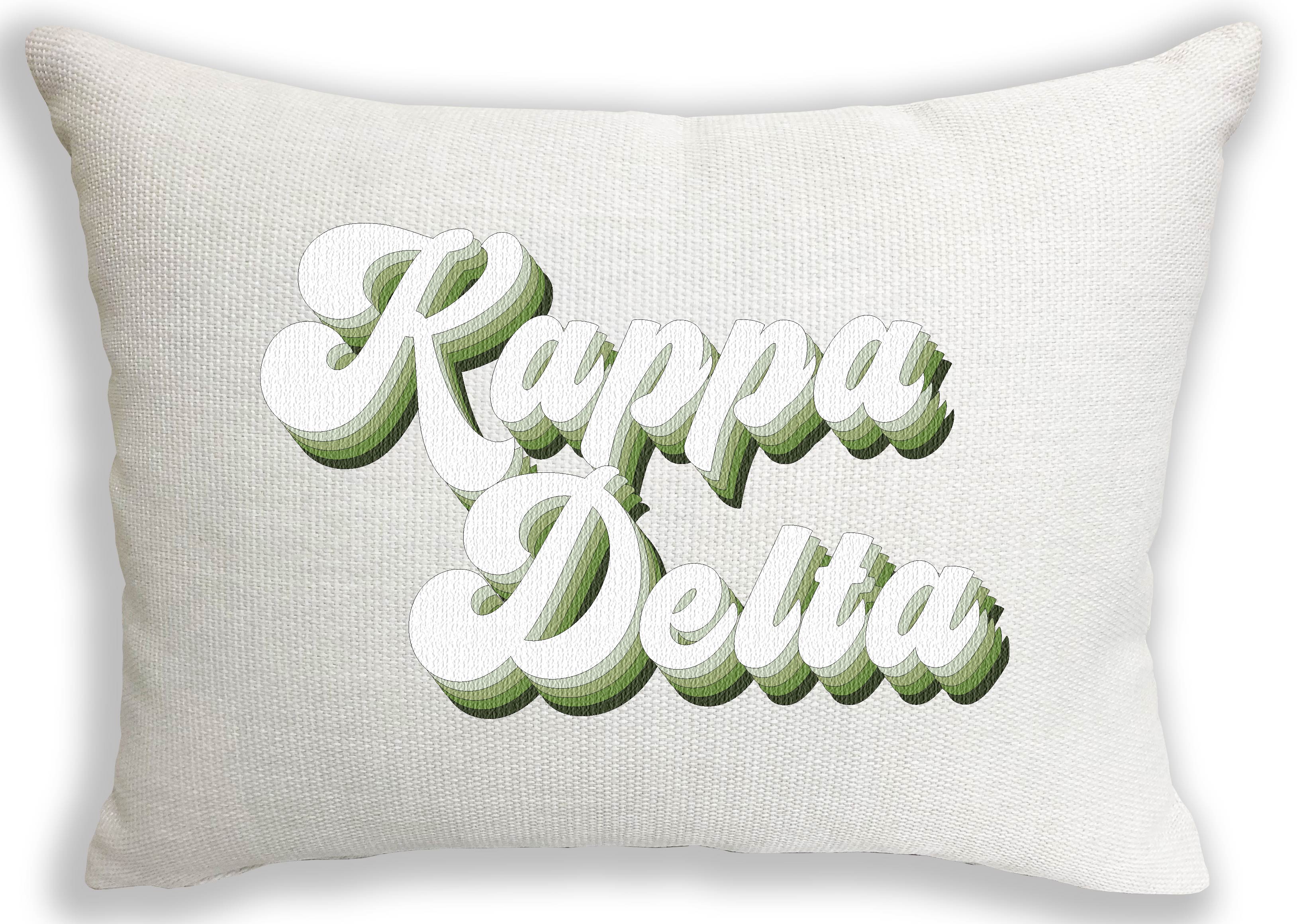 Kappa Delta Retro Throw Pillow SororityShop