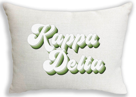 Kappa Delta Retro Throw Pillow