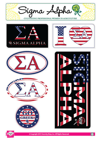 Sigma Alpha <br> American Stickers