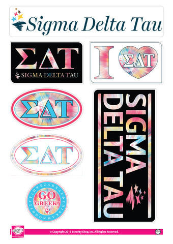 Sigma Delta Tau <br> Tie Dye Stickers