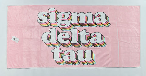 Sigma Delta Tau Plush Retro Beach Towel