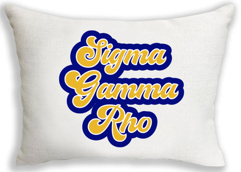 Sigma Gamma Rho Retro Throw Pillow