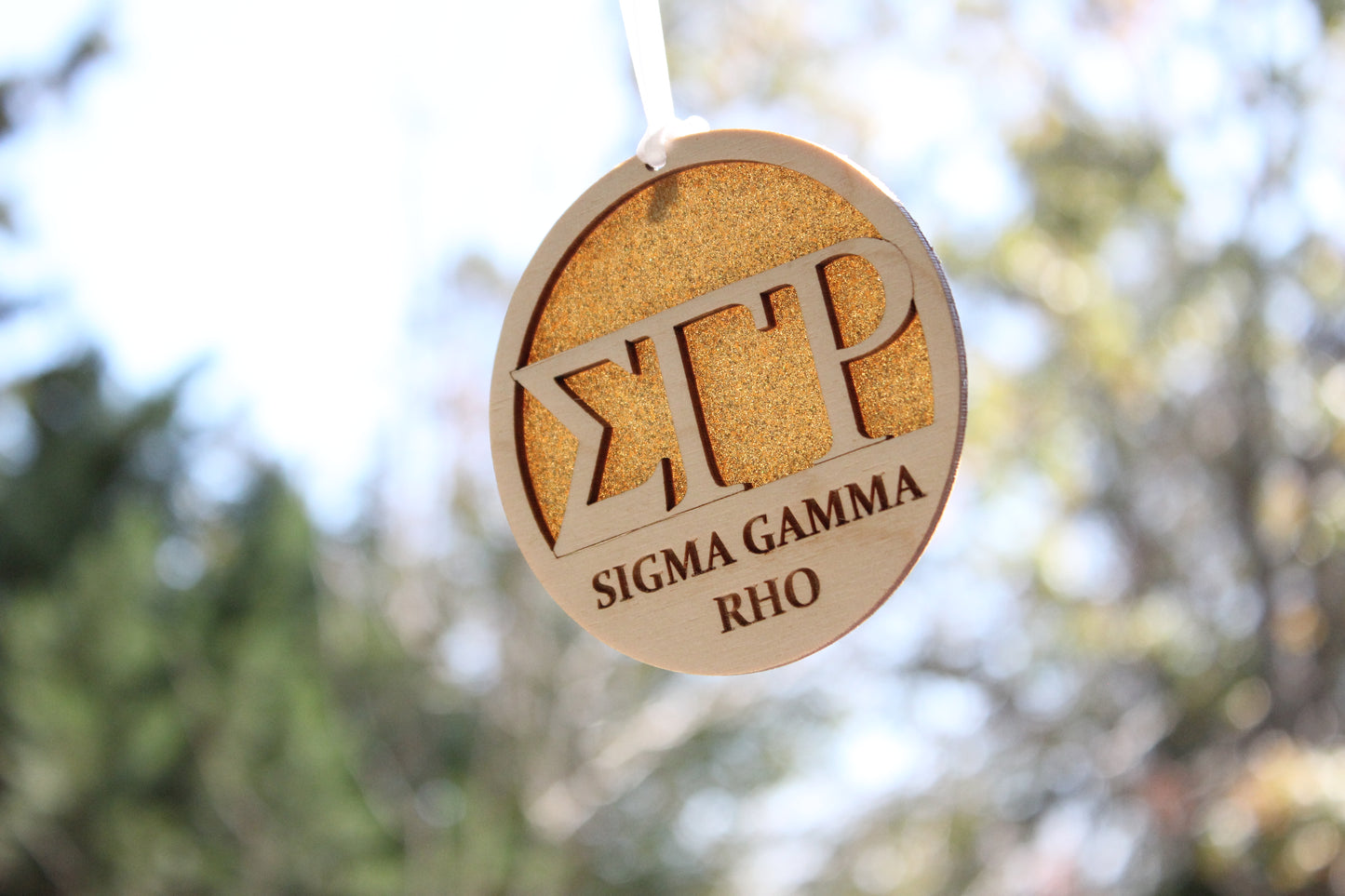Sigma Gamma Rho - Laser Carved Ornament - 3" Round