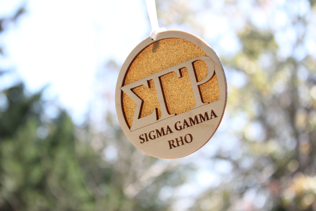 Sigma Gamma Rho - Laser Carved Ornament - 3" Round