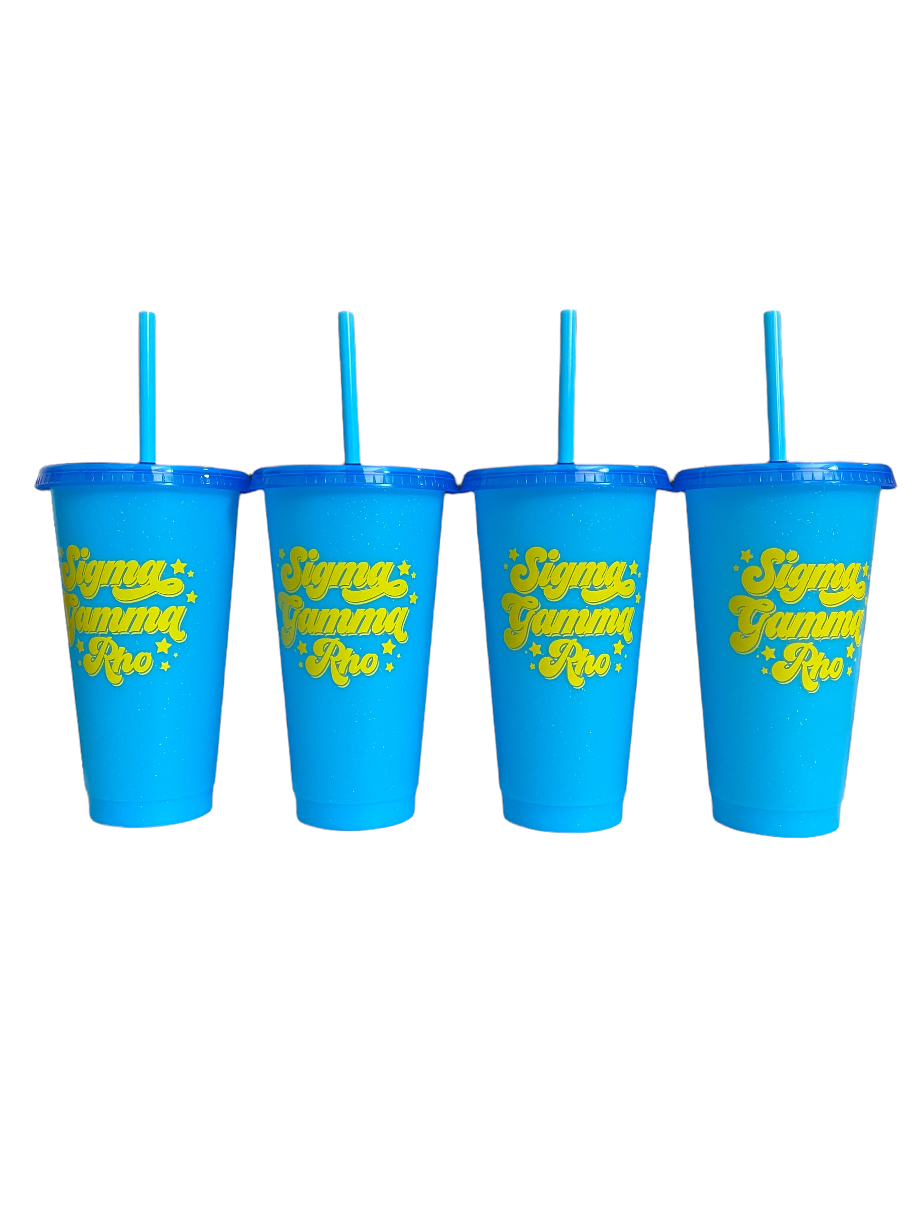 Reusable Plastic Cups (set of 4) - Blue