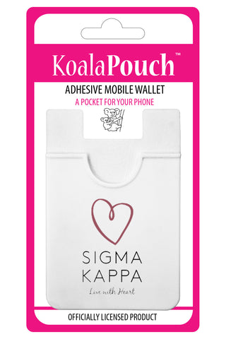 Sigma Kappa Adhesive Wallet - Koala Pouch