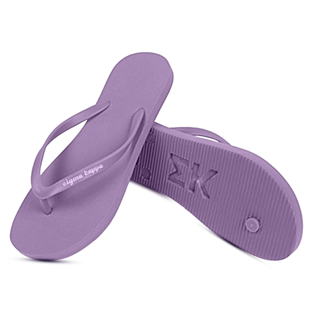 Sigma Kappa Flip Flops, With Greek Letter Cutouts