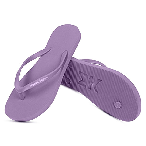 Sigma Kappa Flip Flops, With Greek Letter Cutouts