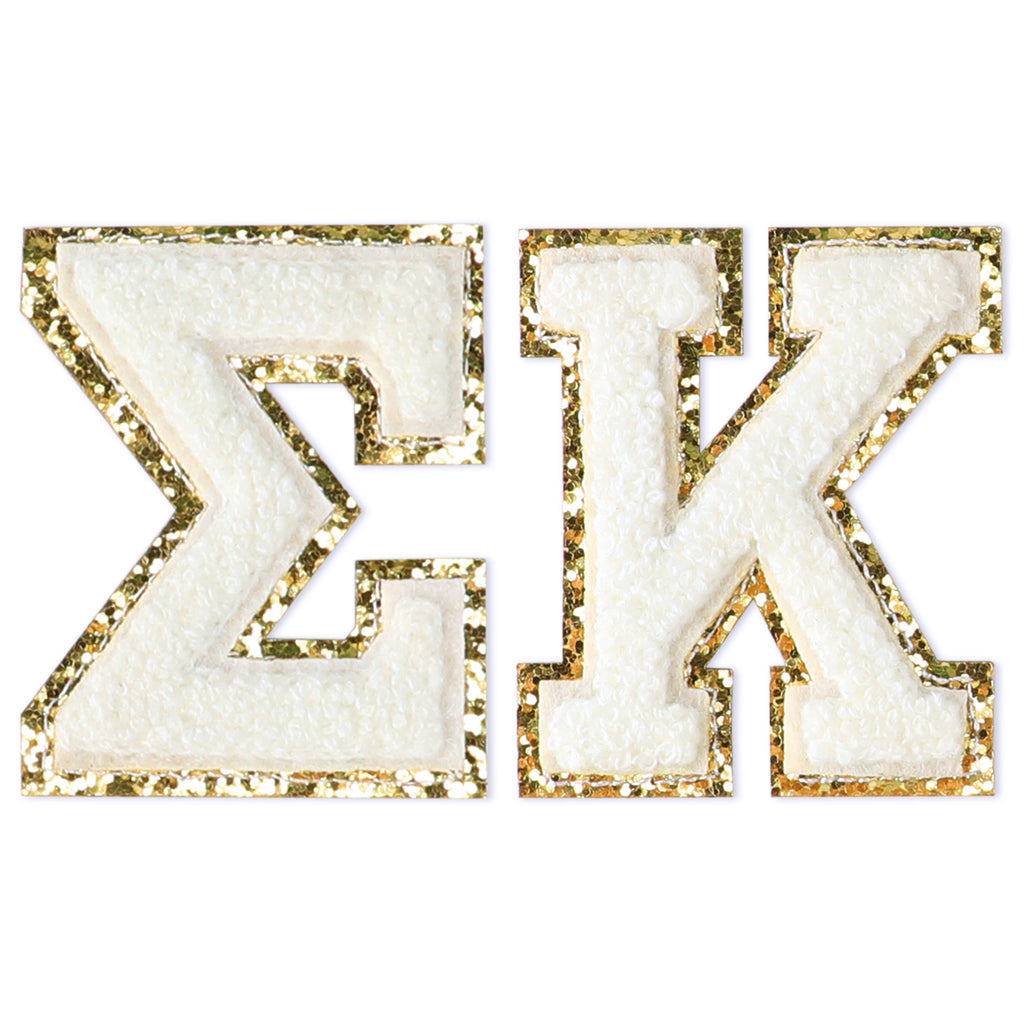 Sigma Kappa Chenille Stickers - SK Greek Letter Stickers