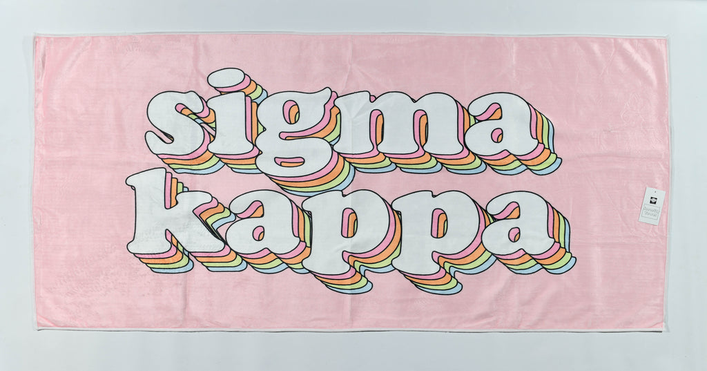 Sigma Kappa Plush Retro Beach Towel