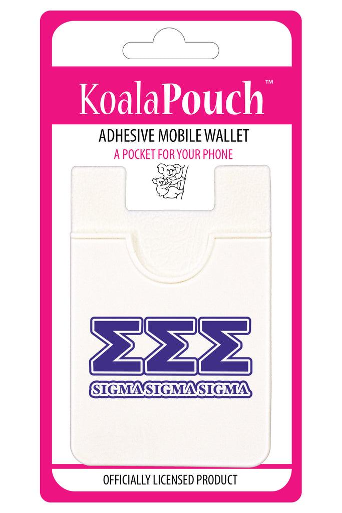 Sigma Sigma Sigma (Tri Sigma) Koala Pouch - Greek Letters Design - Phone Wallet