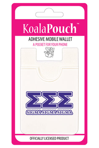 Sigma Sigma Sigma (Tri Sigma) Koala Pouch - Greek Letters Design - Phone Wallet