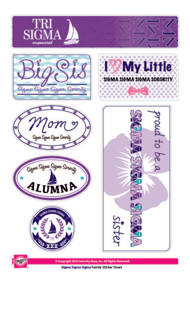 Sigma Sigma Sigma <br> Family Stickers