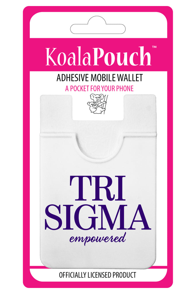 Sigma Sigma Sigma Logo Koala Pouch - Adhesive Phone Wallet