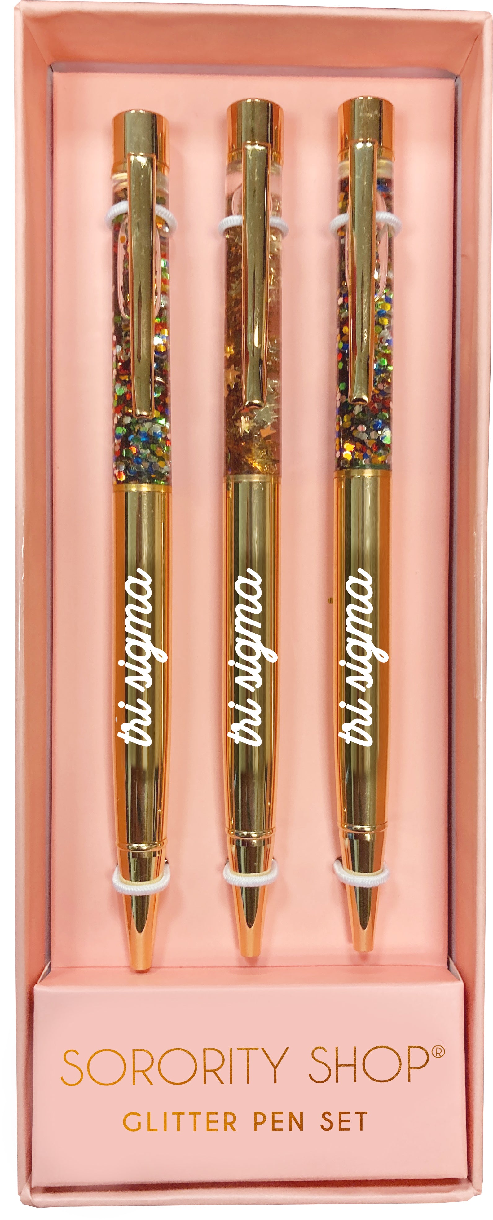 Sigma Sigma Sigma Glitter Pens (Set of 3) – SororityShop