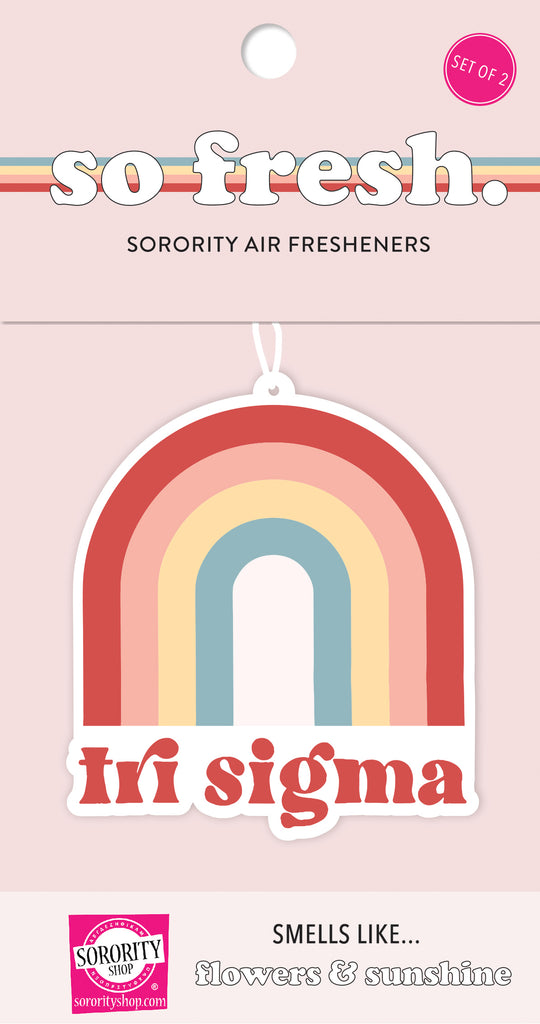Sigma Sigma Sigma Rainbow Retro Air Freshener - Flowers & Sunshine Scent