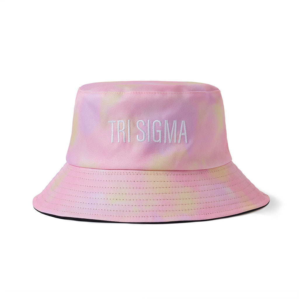 Sigma Sigma Sigma Bucket Hat - Tie Dye - Embroidered Logo