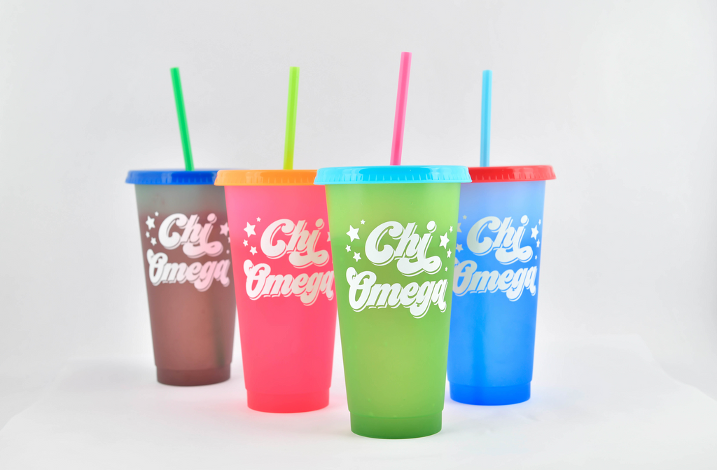 Chi Omega Color Changing Cups (Set of 4)