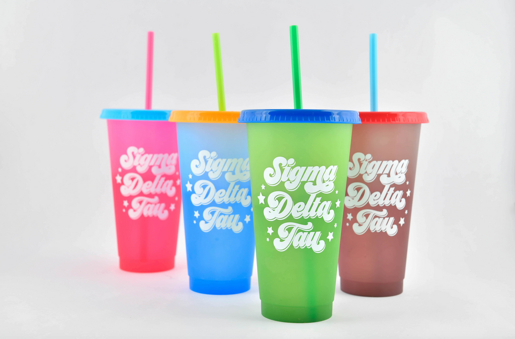 Sigma Delta Tau Color Changing Cups (Set of 4)