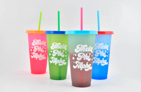Theta Phi Alpha Color Changing Cups (Set of 4)