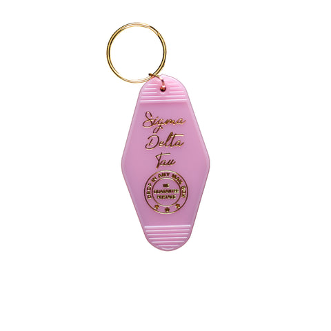 Sigma Delta Tau Vintage Motel Keychain
